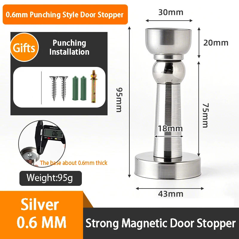 Magnetischer Edelstahl-Türstopper mit weichem Fang in diversen Varianten
