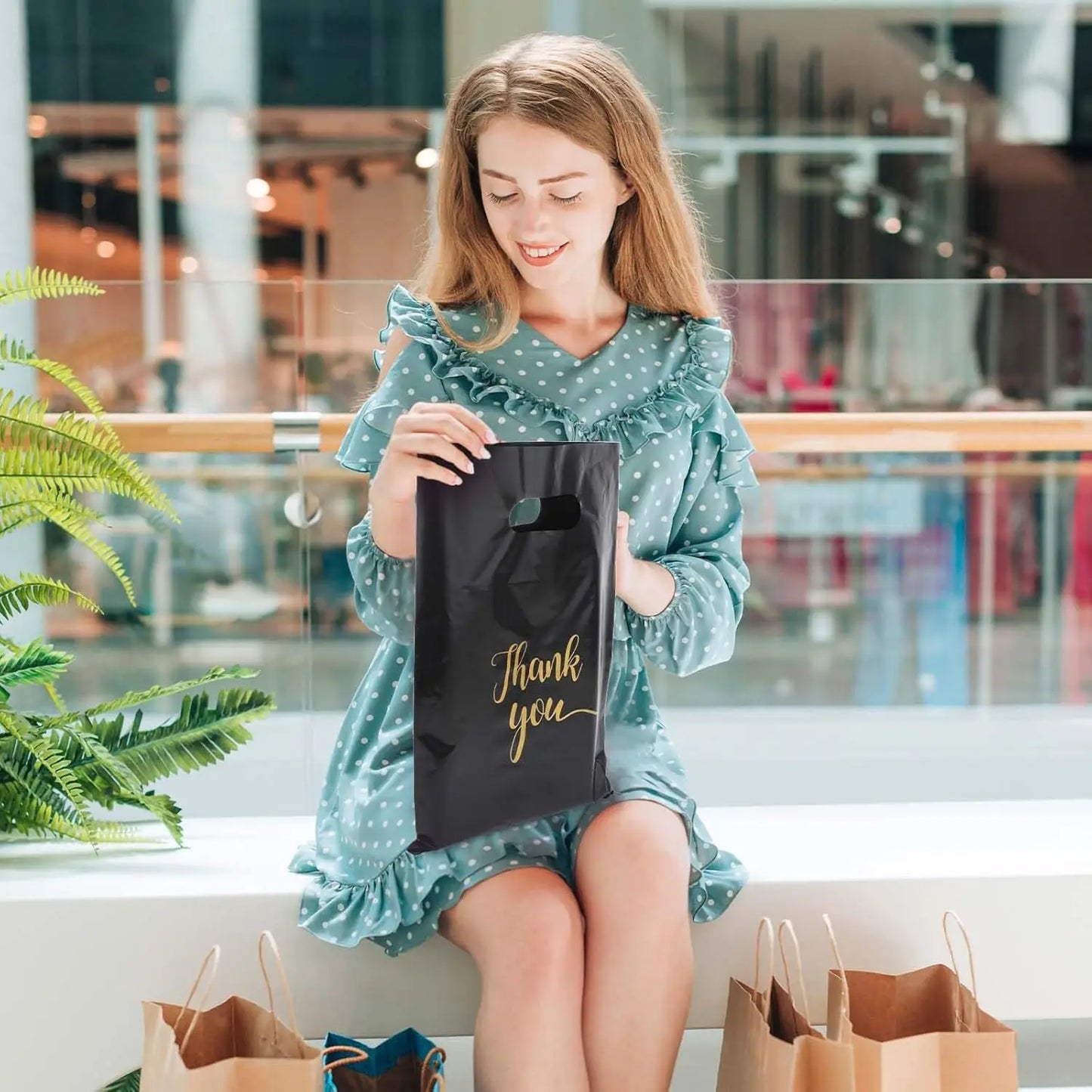 Wiederverwendbare faltbare wasserdichte PE Einkaufstaschen 20 50 Stück