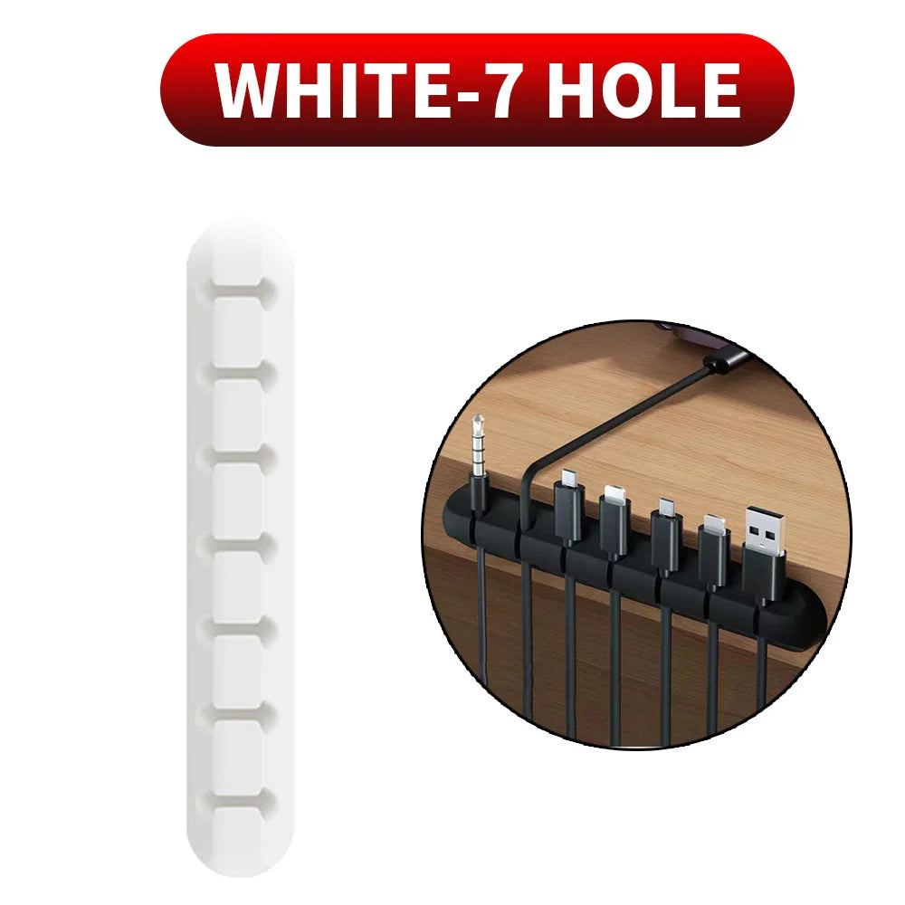 Selbstklebende Kabelhalter Clips für Schreibtisch und USB Ladekabel