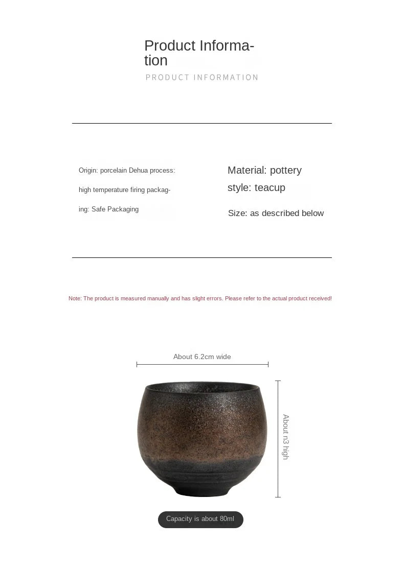 Handgefertigte Keramik Teetasse im japanischen Stil