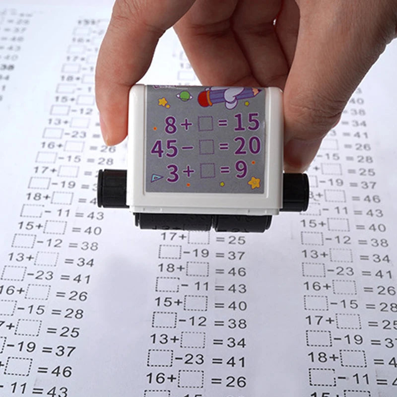 Lehrstempel 2 in 1 für Mathematik Übungen mit digitalem Design - Yabubest - Home & More