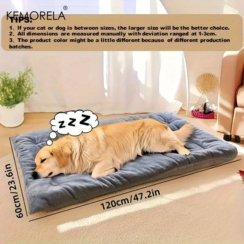 KEMORELA Extra großes Plüsch-Hundebett, Sofa, verdicktes, superweiches Polyester, Haustiermatte, Hundekistenmatte, Bett für kleine, mittelgroße und große Hunde-Yabubest - Home & More