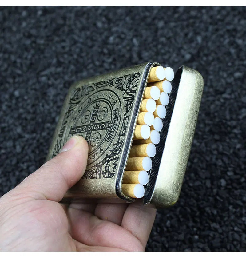 Metall Zigarettenetui mit Adler Muster für 20 Zigaretten