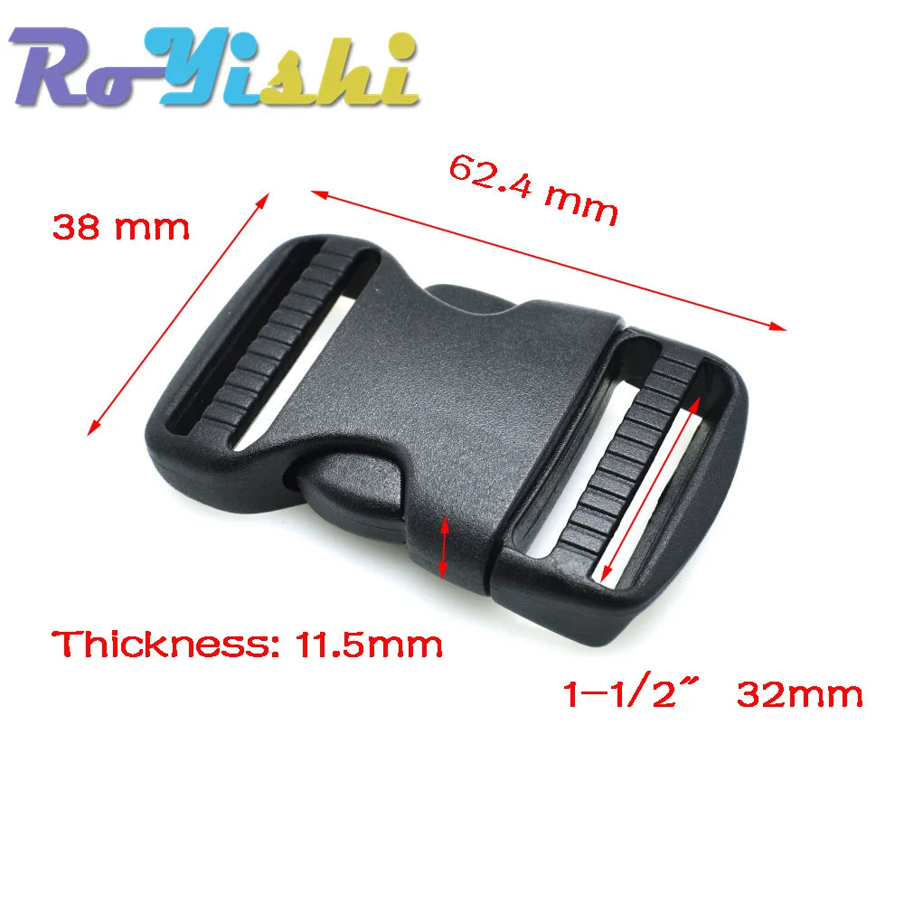 2er Set verstellbare Kunststoff Seiten-Schnallen 20-50mm – robust - vielseitig