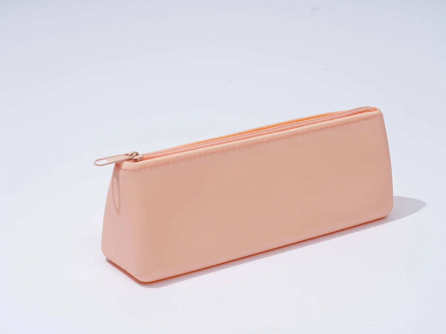 Einfarbige Silikon Federmäppchen mit großem Fassungsvermögen und Reißverschluss