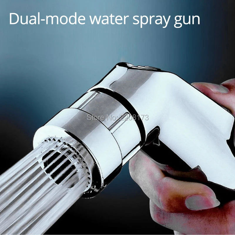 Bidet Spray WC Dusche mit zwei Funktionen aus verchromtem ABS Kunststoff