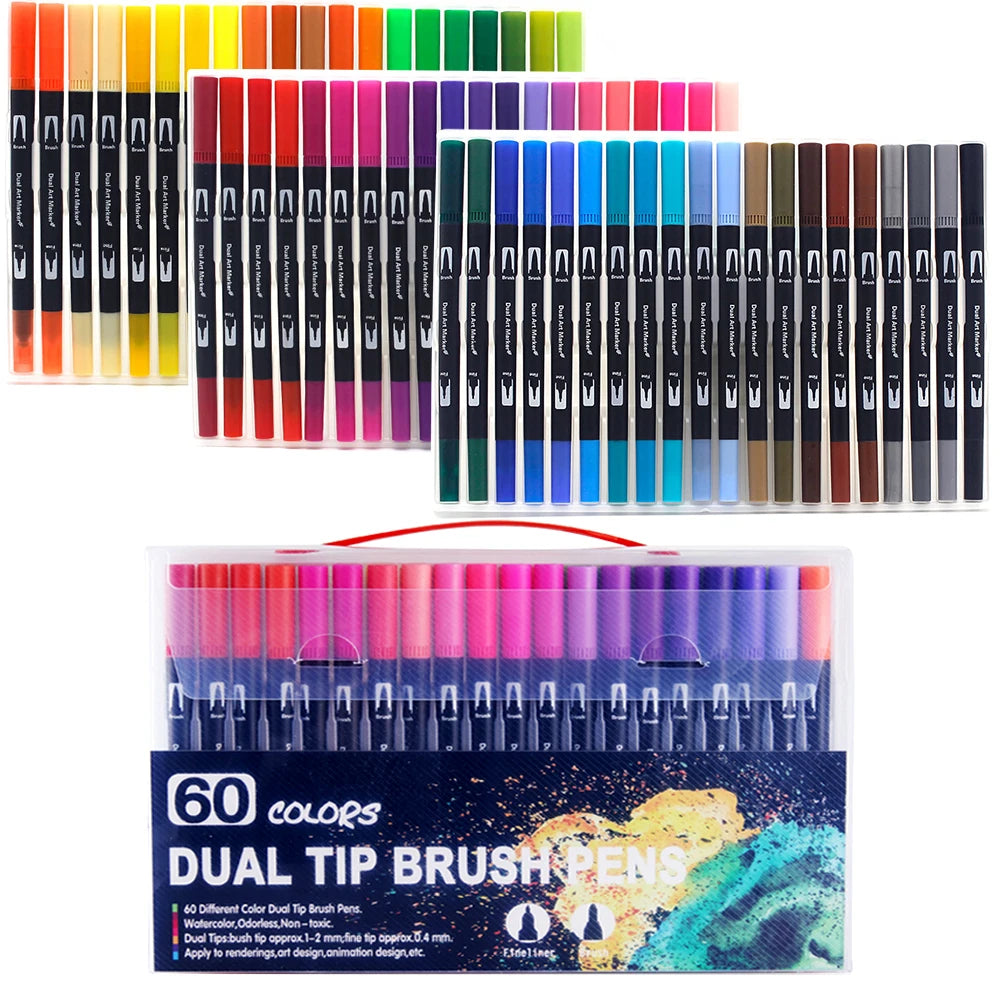 168 Farben Dual Brush Stifte für Aquarell, Manga - Schriftgestaltung