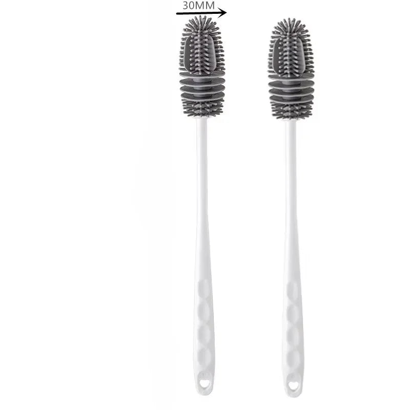 Flexible Silikonbürste langer Griff – Sanfte Reinigung für Flaschen, Gläser, Vasen