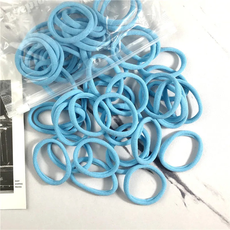 20/50 Teile/satz Haarbänder für Frauen Mädchen Grundlegende Haar Gummi Krawatten Seile 4 cm Einfache Elastische Stirnband Haar Zubehör pferdeschwanz Halter - Yabubest - Home & More
