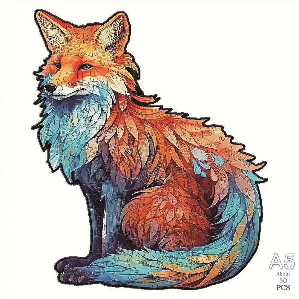 Fuchs Tier Holz 3D Puzzle Pädagogisches Denkspiel für Familien