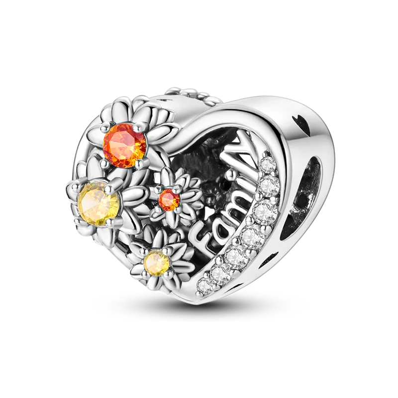 925 Sterling Silber Charm mit rosa Schmetterling - leuchtenden Glühwürmchen
