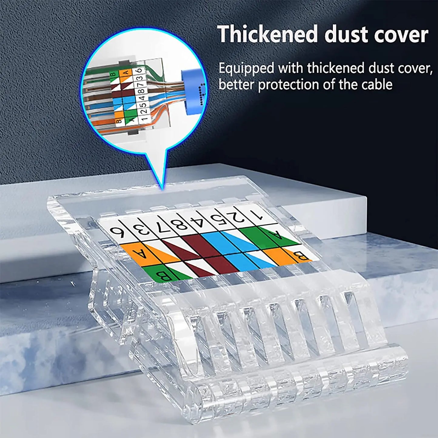 Werkzeugloser Cat5e Cat6 Keystone RJ45 Klinkenstecker Adapter für LAN