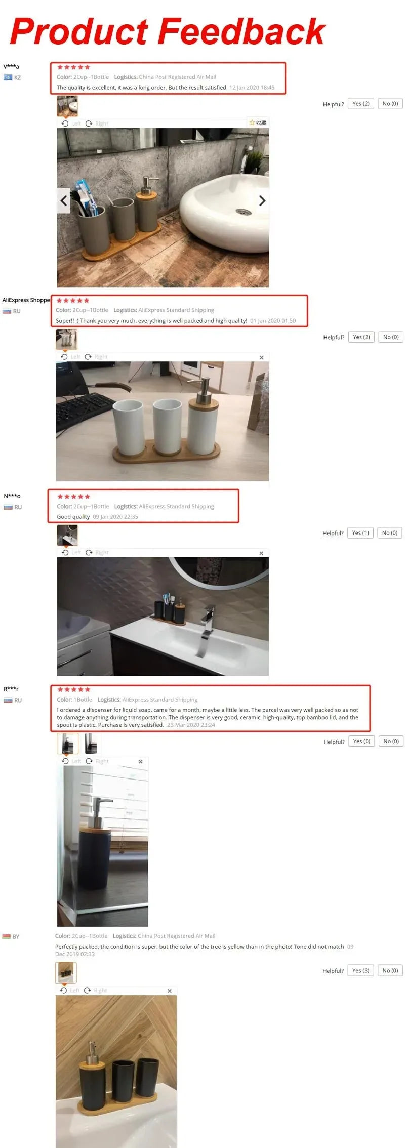 Praktisches Keramik Badezimmer Zubehör Set 4-teilig