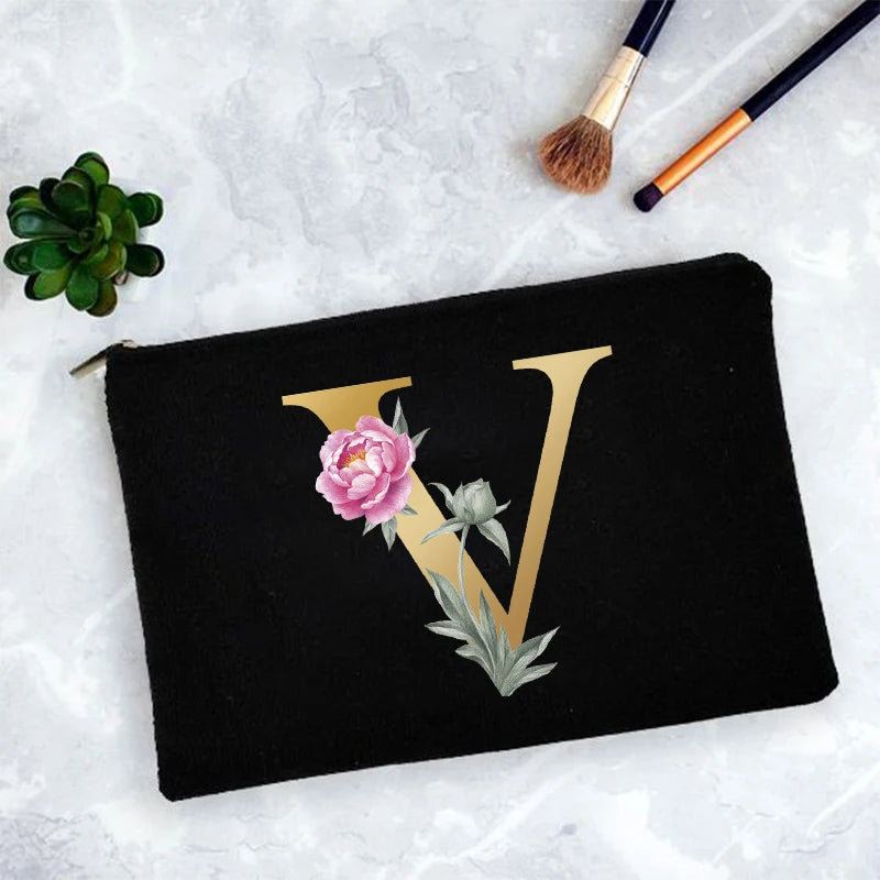 Florale Kosmetiktasche mit Reißverschluss für Damen und Brautjungfern