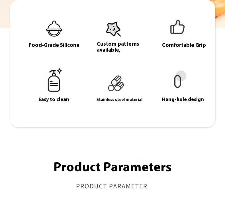 7 Zoll Edelstahl Lebensmittelklammer mit Silikon multifunktional