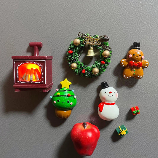 Festliche Magnet-Deko für Kühlschrank & Türen - Weihnachtskranz, Aufkleber