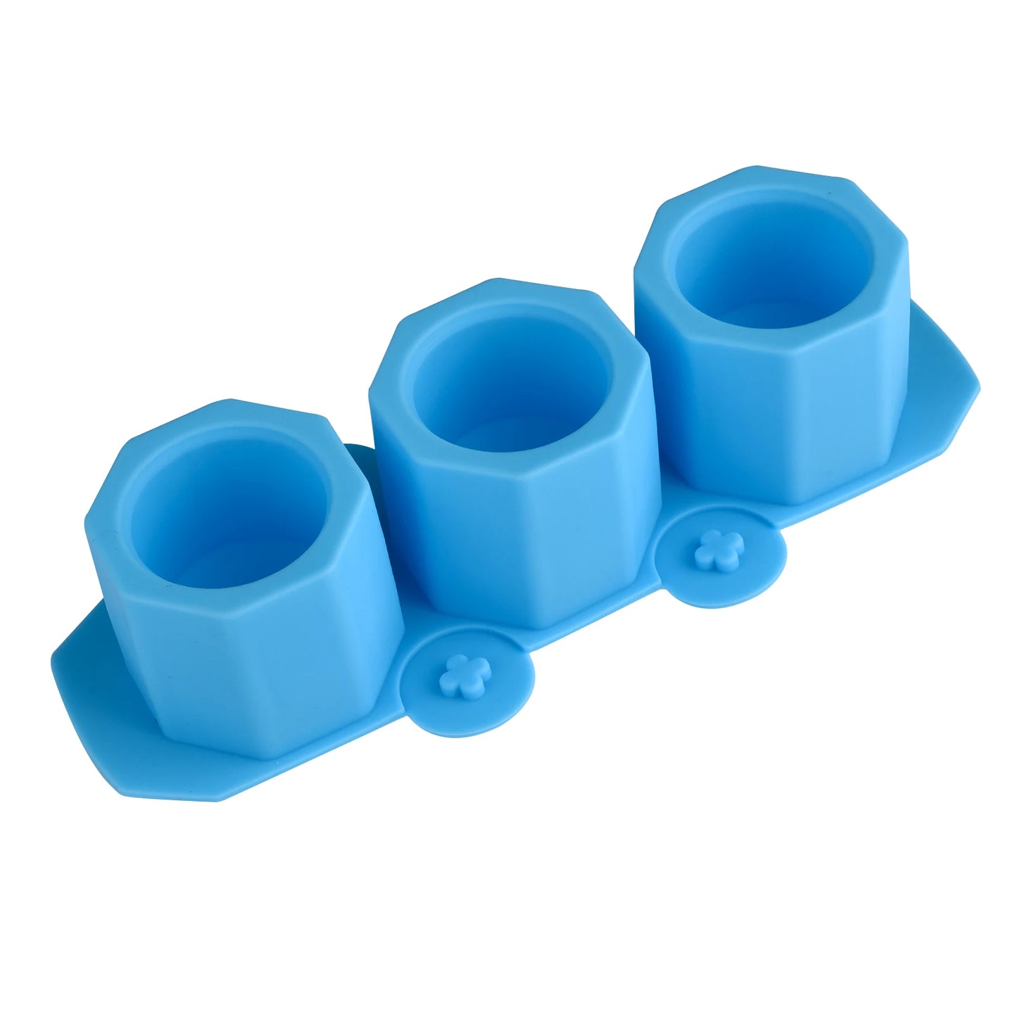 3-Loch Runde Silikonform für Beton Blumentopf DIY Deko Sukkulenten