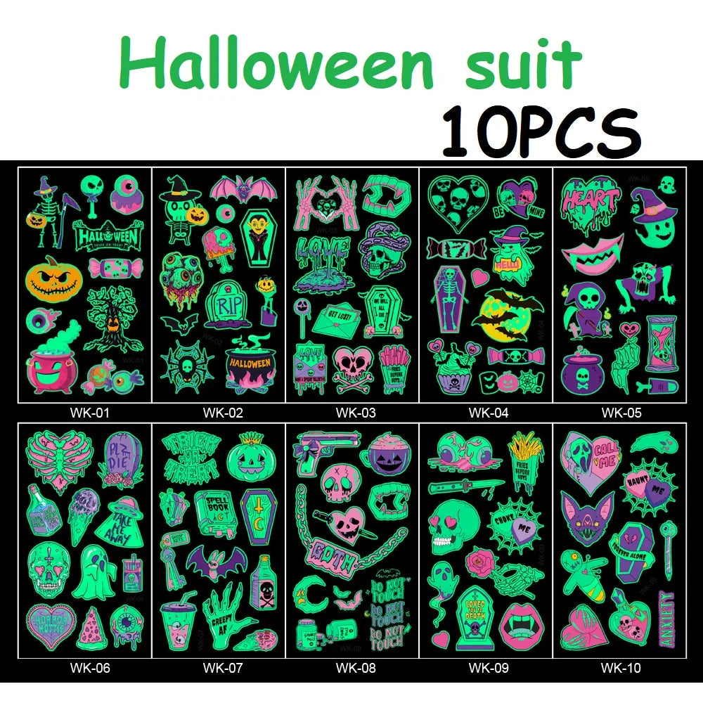 Temporäre Fußball Tattoos Set mit 10 wasserdichten Aufklebern