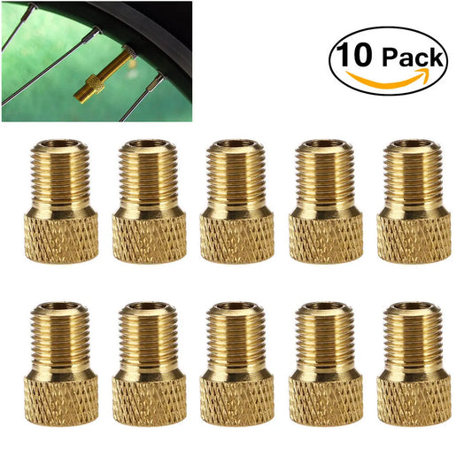 5-teiliges Ventiladapter-Set Presta zu Schrader – Metall mit Dichtung für Rad - Bike