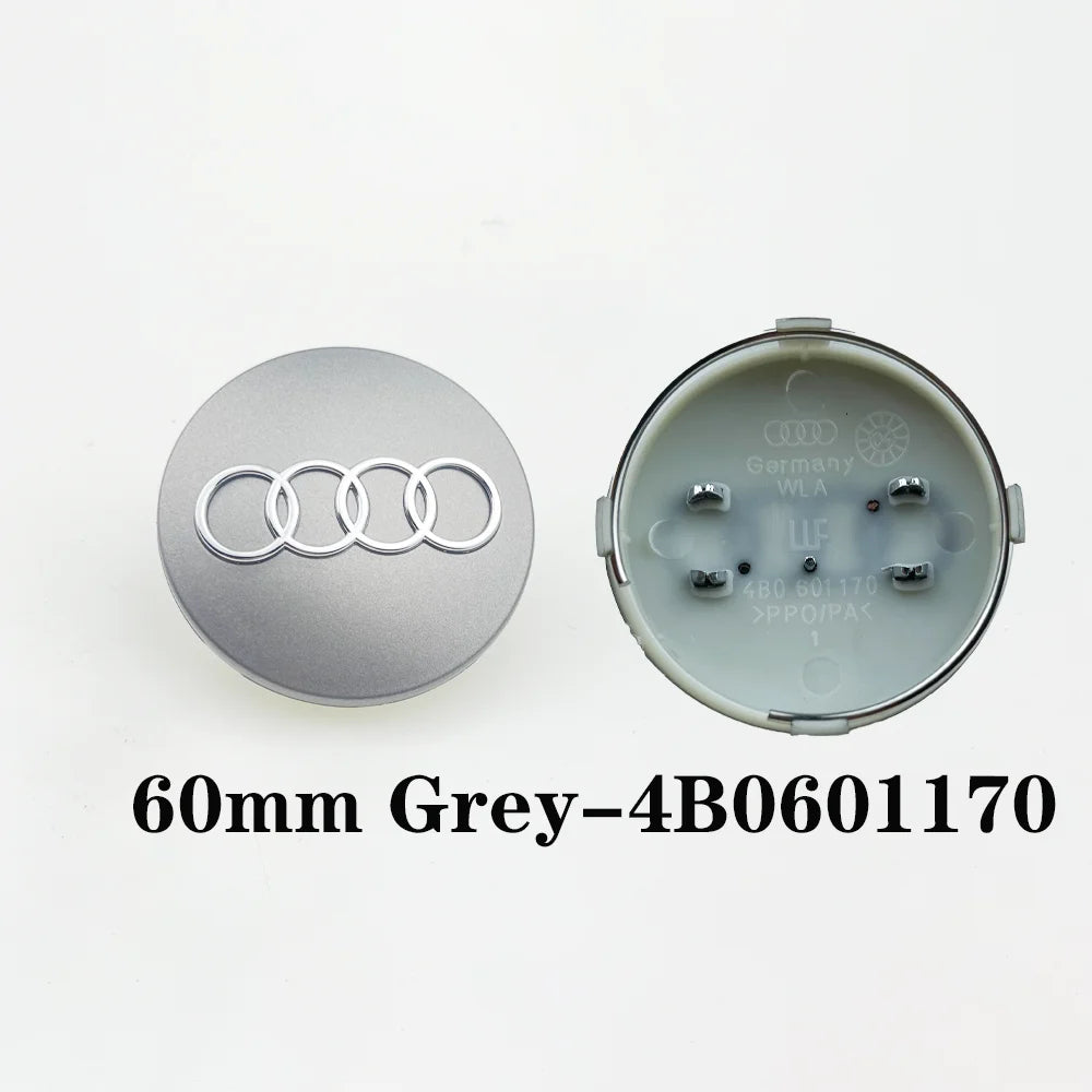 4x Radnabenkappen Set 60mm-69mm Ersatz Felgenkappen für Fahrzeug Styling
