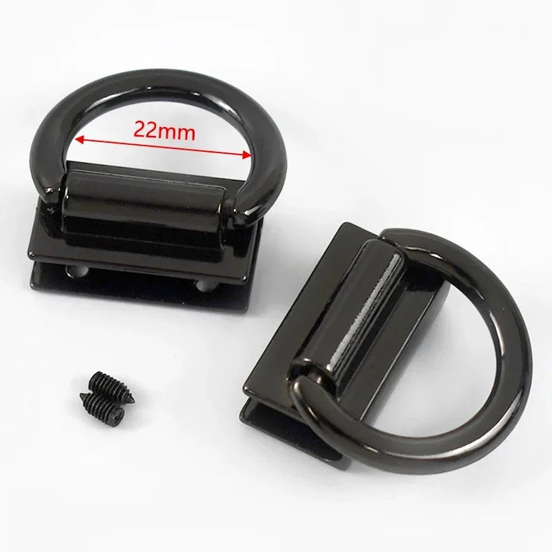 2 4 10 Stück Metall D Ring Schnalle mit Clip Verschluss für Taschen DIY