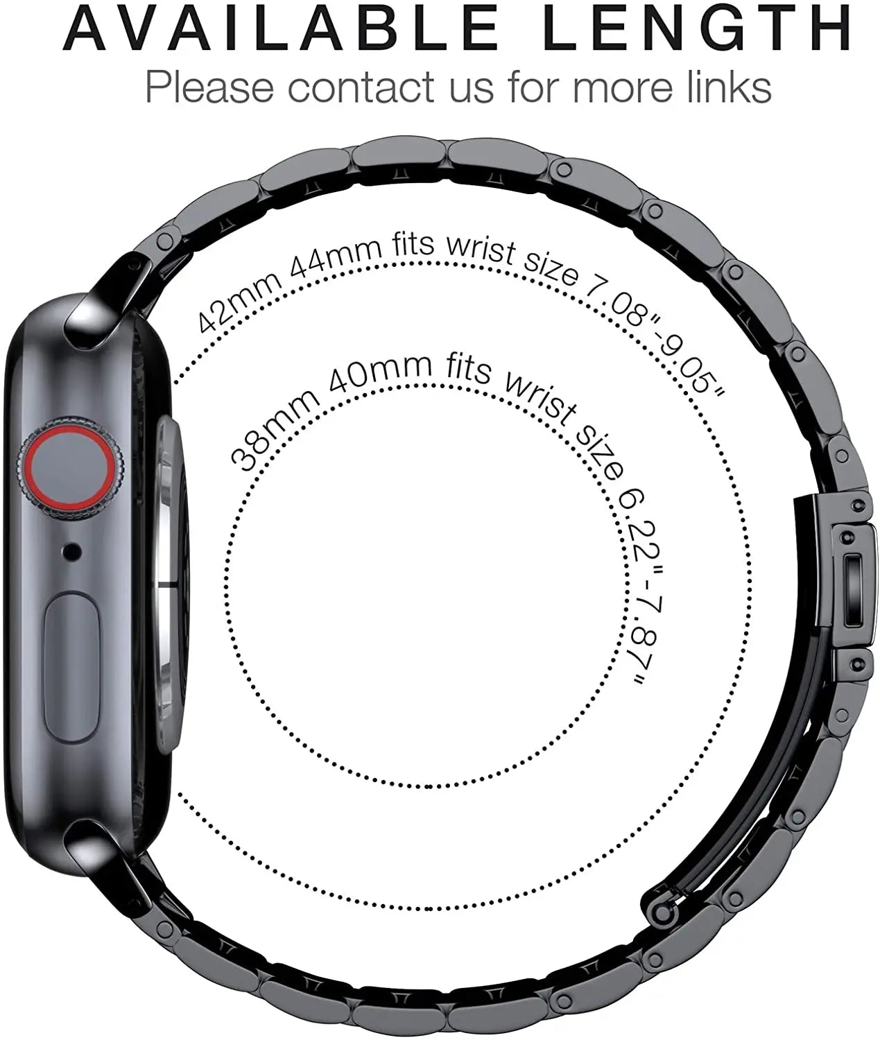Edelstahl Metallarmband kompatibel mit Smartwatch 38-49 mm verschiedene Modelle