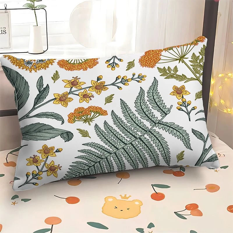 Europäischer Kissenbezug mit Pflanzen und nordischem Design rechteckig