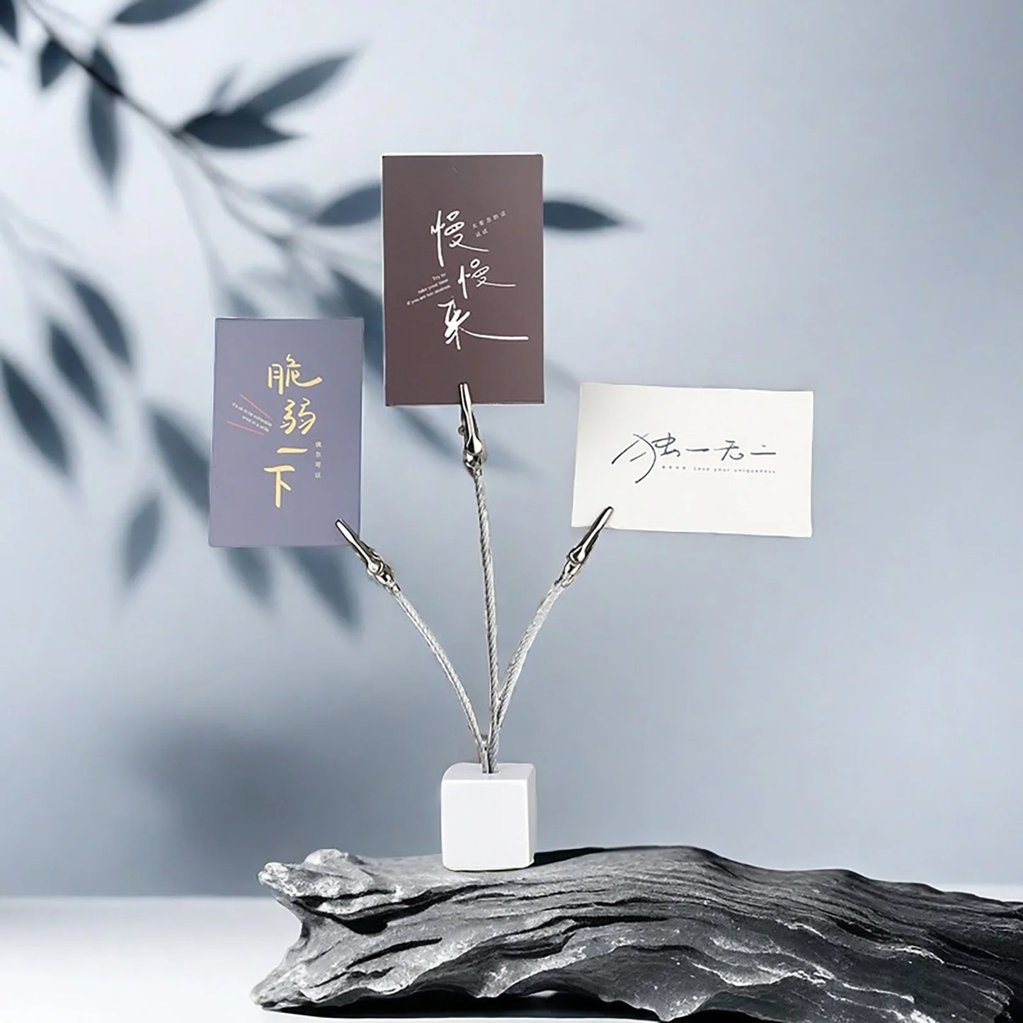 3-Draht Memo Clip Würfel Design Notizkartenhalter Schreibtisch Büro