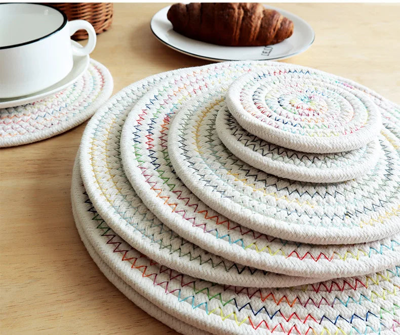 Seil Gewebtes Tischset Baumwolle, Isolierend, fuer Esstisch Kuech