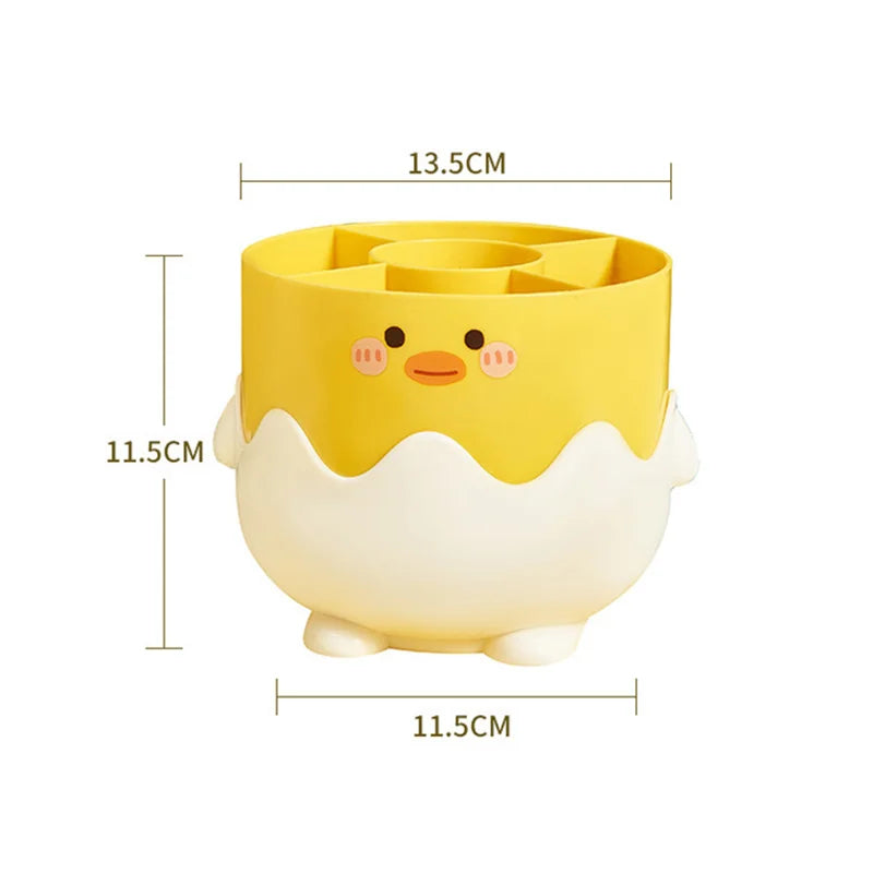 Niedlicher gelber Huhn Stifthalter große Kapazität Desktop Organizer