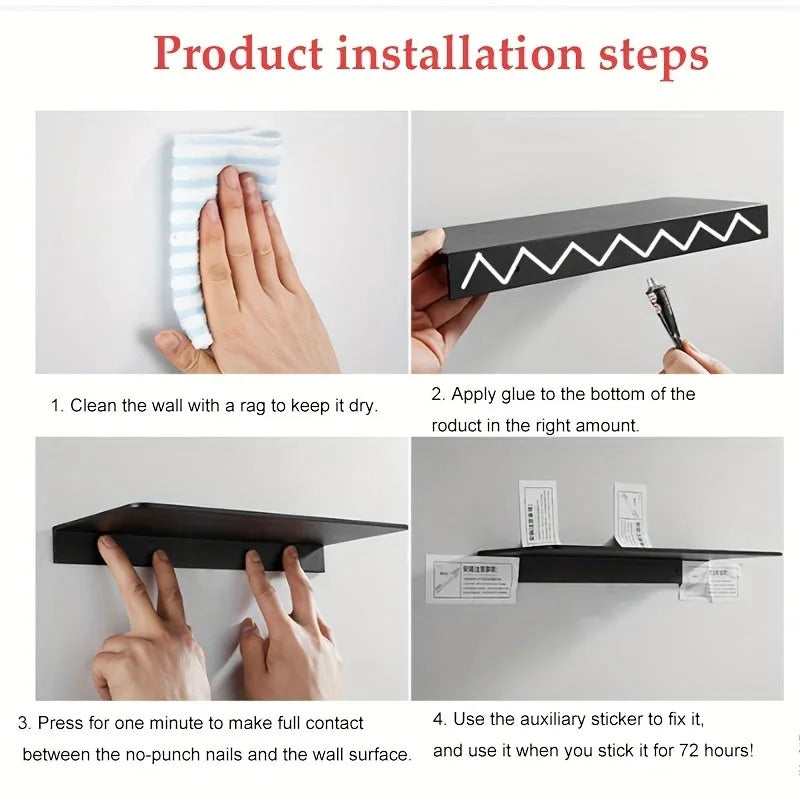 Praktisches Wandregal zum Schwimmenden Aufhängen für Bad und Küche