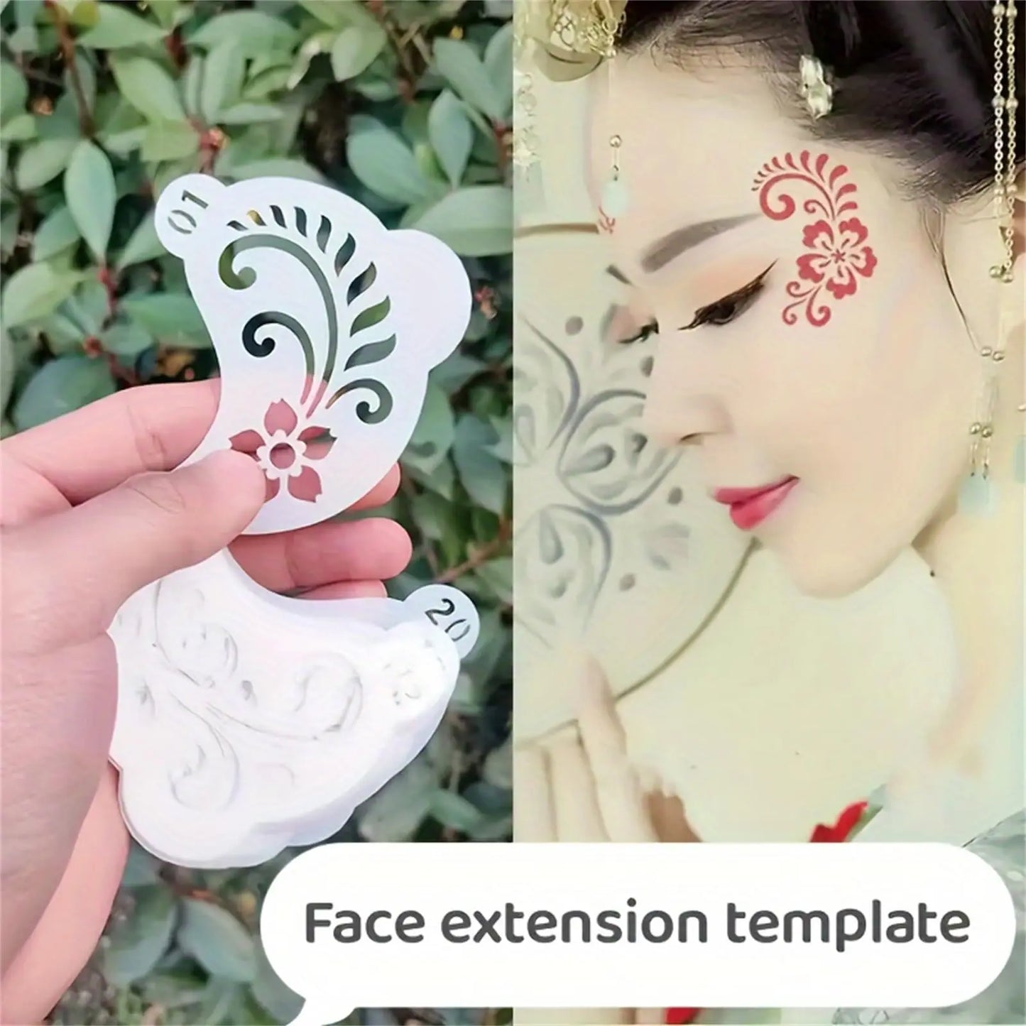 Wiederverwendbare Gesichtsbemalung Schablonen Set für kreative Designs