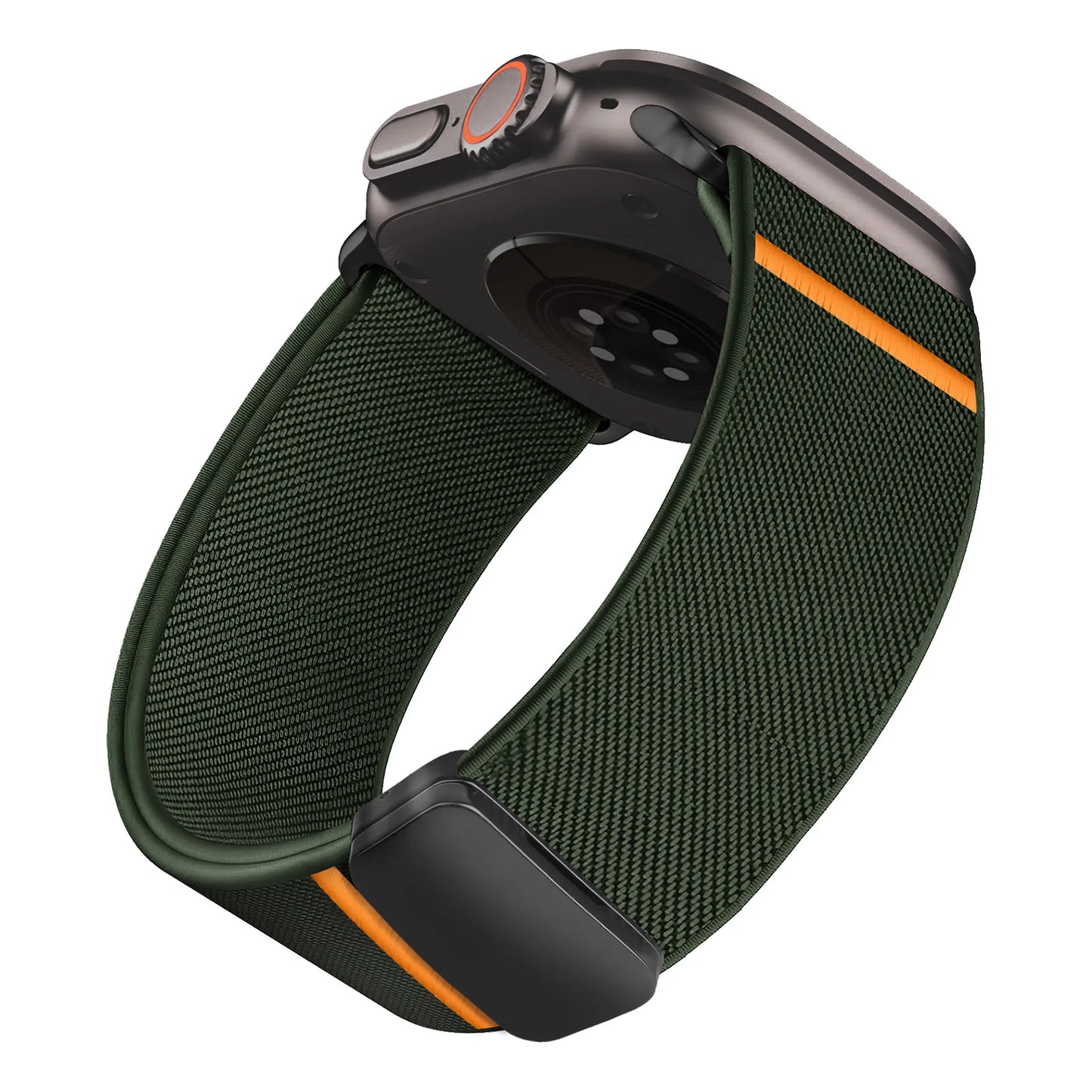 Magnetisches Nylonarmband kompatibel mit Apple Watch Größen 38 bis 49 mm