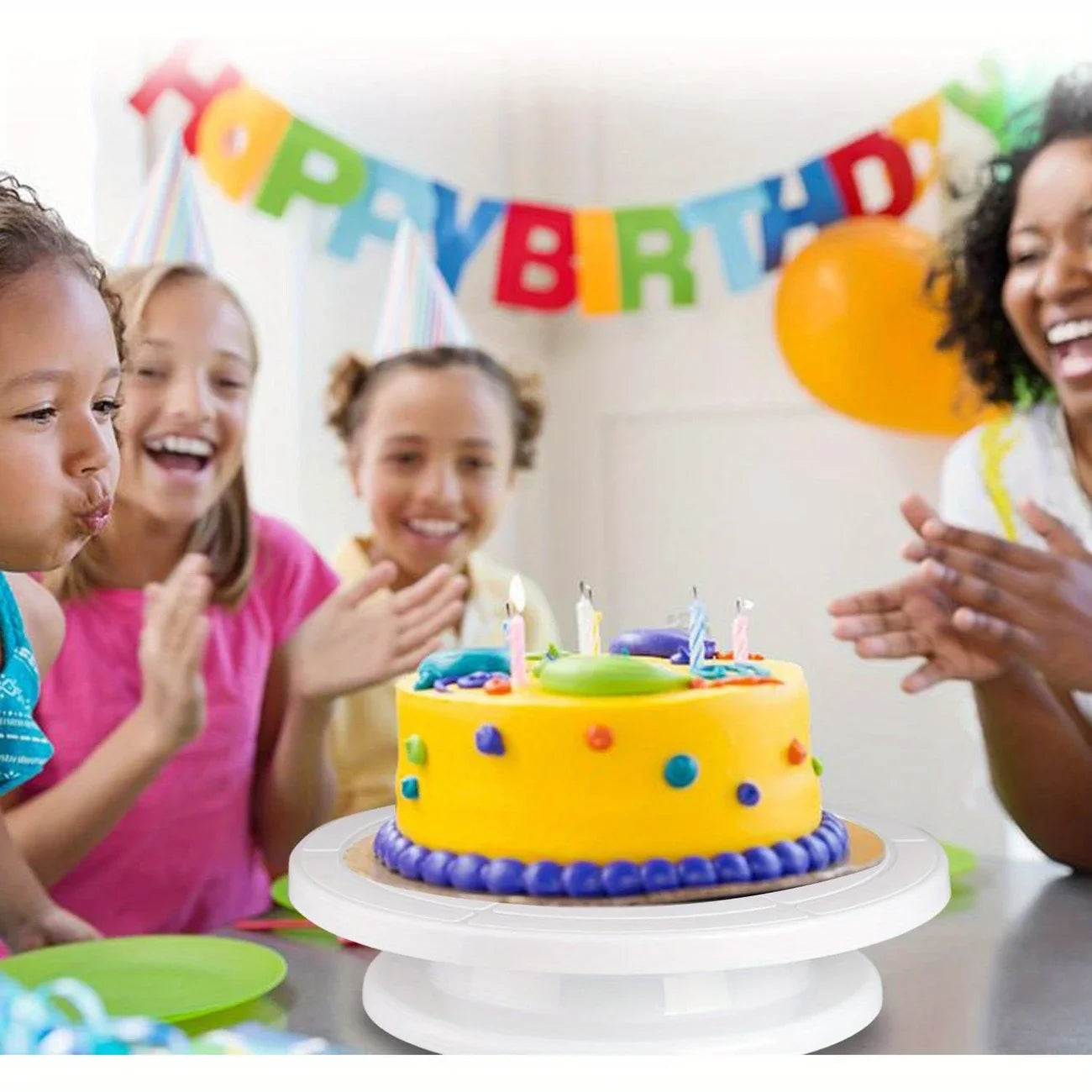 24-teiliges Backdekorations-Set mit Drehteller und Zubehör