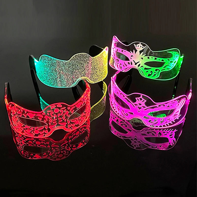 Leuchtende LED Partybrille aus Acryl mit Farbwechsel für Feste