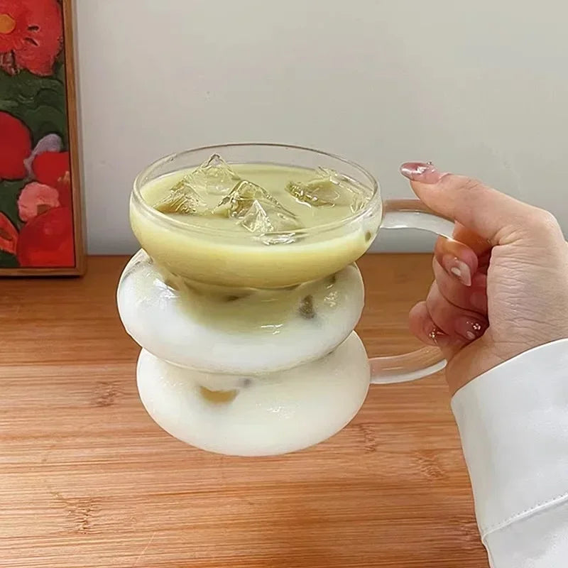 Klares Glas Tumbler Set 1 2 Stück hitzebeständig modern