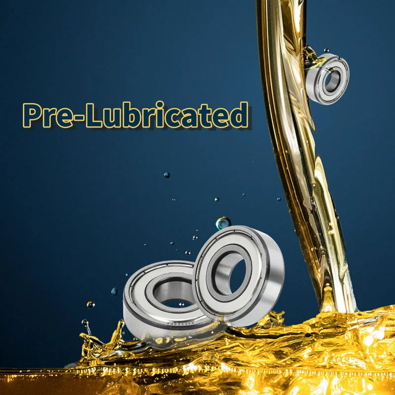 Rillenkugellager 6203ZZ 17 x 40 x 12 mm geschmierte Lager Silber