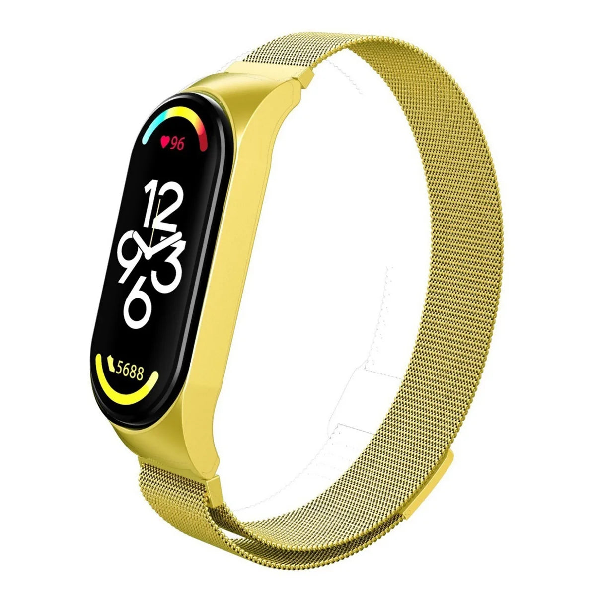 Luxuriöses Milanaise Edelstahl-Armband kompatibel mit Smartbands 3-6