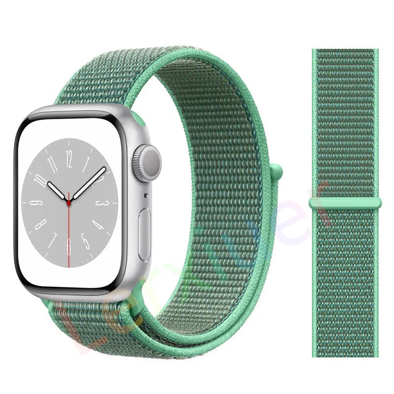 Nylon Schlaufenarmband für Apple Watch alle Serien und Größen