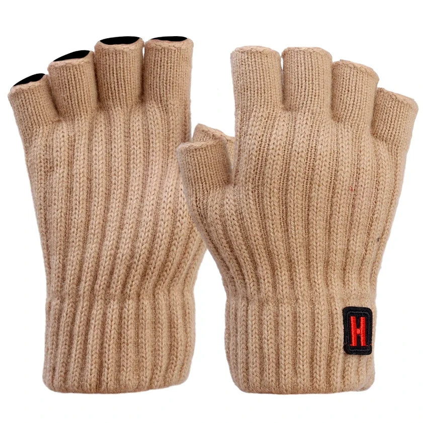Gestrickte Thermo Halbfingerhandschuhe Für Damen Und Herren-Yabubestshop