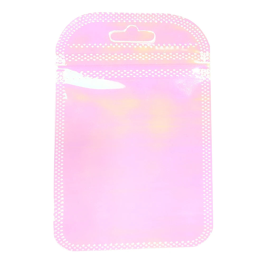 Wiederverwendbare rosa Druckverschlussbeutel 20 60 oder 100 Stück Plastik