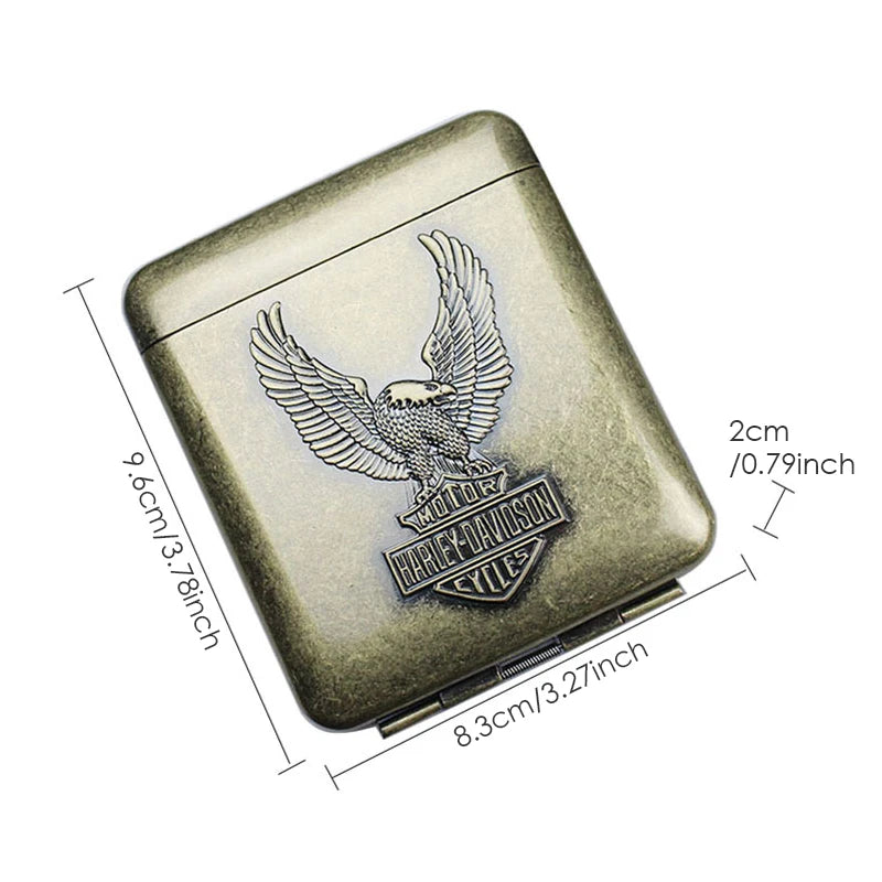Metall Zigarettenetui mit Adler Muster für 20 Zigaretten