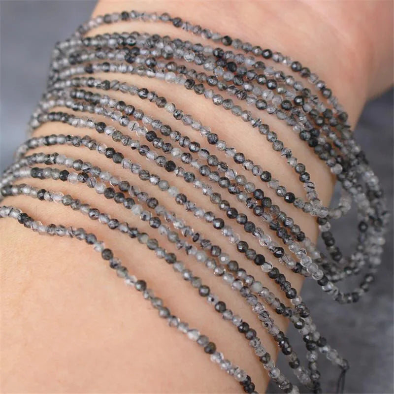2 mm Naturstein Amethyst Tigerauge Lapislazuli Perlen für Schmuckherstellung-Yabubest - Home & More