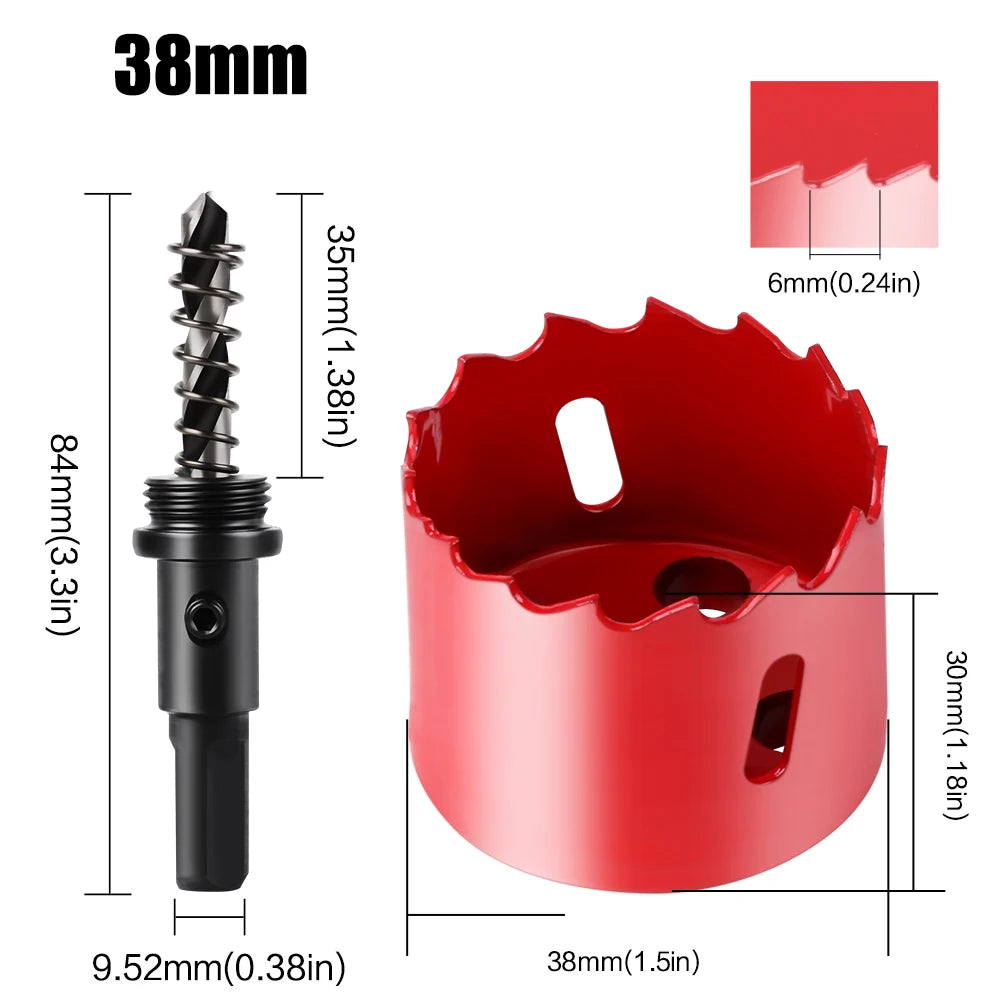 Vielseitige 15-200mm Lochsäge HSS M42 Bimetall für Metall Holz Kunststoff DIY