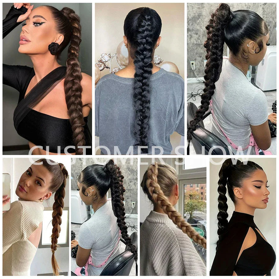 24 Zoll lockige synthetische Clip-in Pferdeschwanzverlängerung-ARI