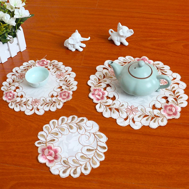 Retro Rose Blume Tischset/Untersetzer - Elegantes Esstisch & Küchen Dekor