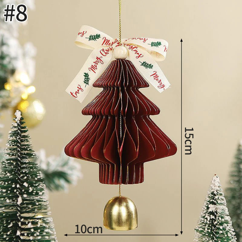 Gehäkelter Weihnachtsbaum Anhänger aus Textil für festliche Deko