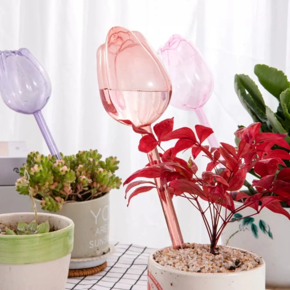 Automatische Tulpen-Pflanzenbewässerung 4er Set – Zeit sparen, Pflanzen stärken