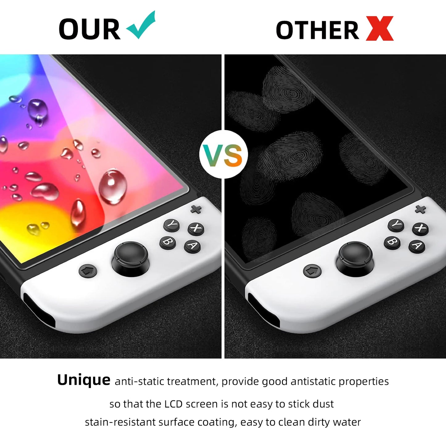 9H gehärtetes Glas Displayschutzfolie für Nintendo Switch OLED - Lite