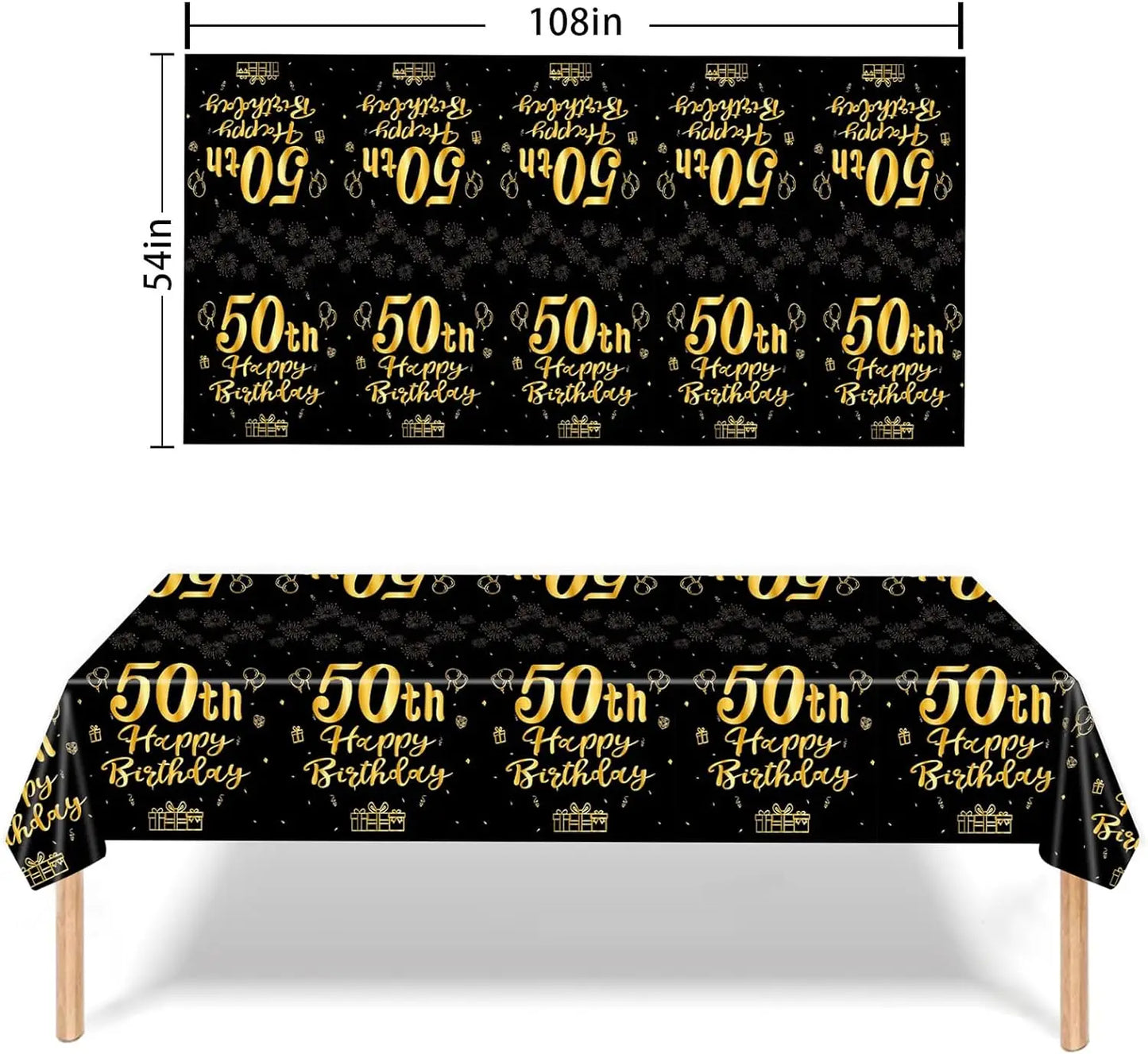 Elegante Schwarz Gold Papierbox mit Zahlen für Geburtstagsfeiern